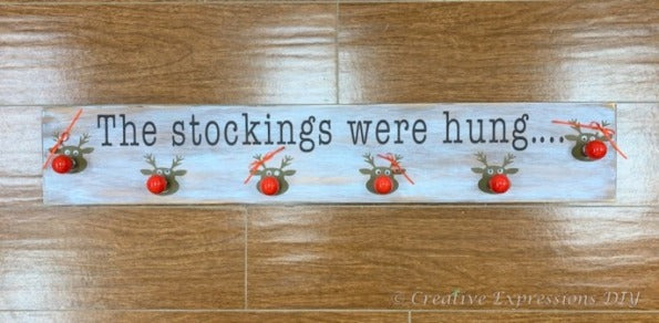 129 - Stockings were Hung, reindeer noses-personalized