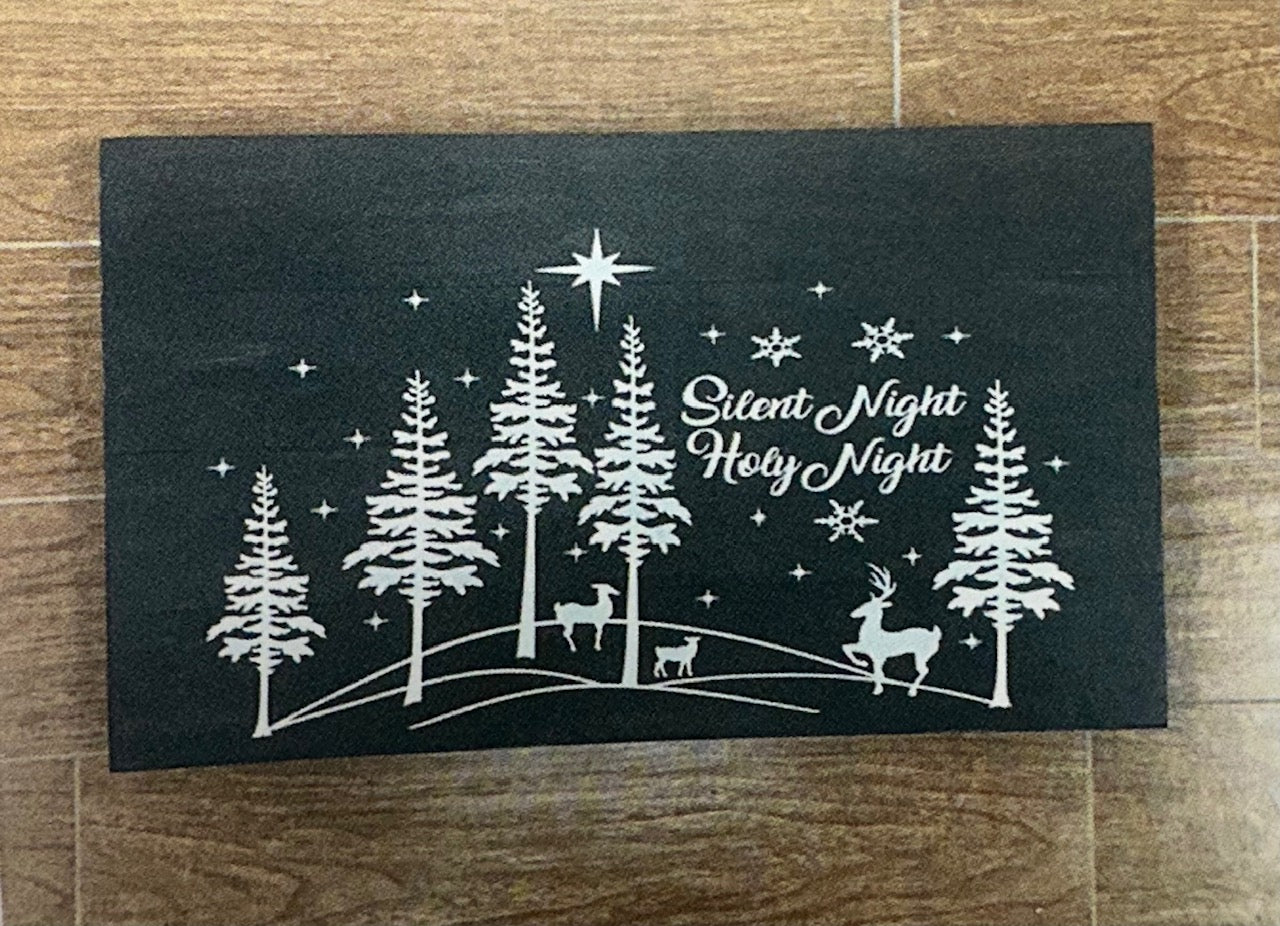 157 - Silent Night, Holy Night, trees with deer