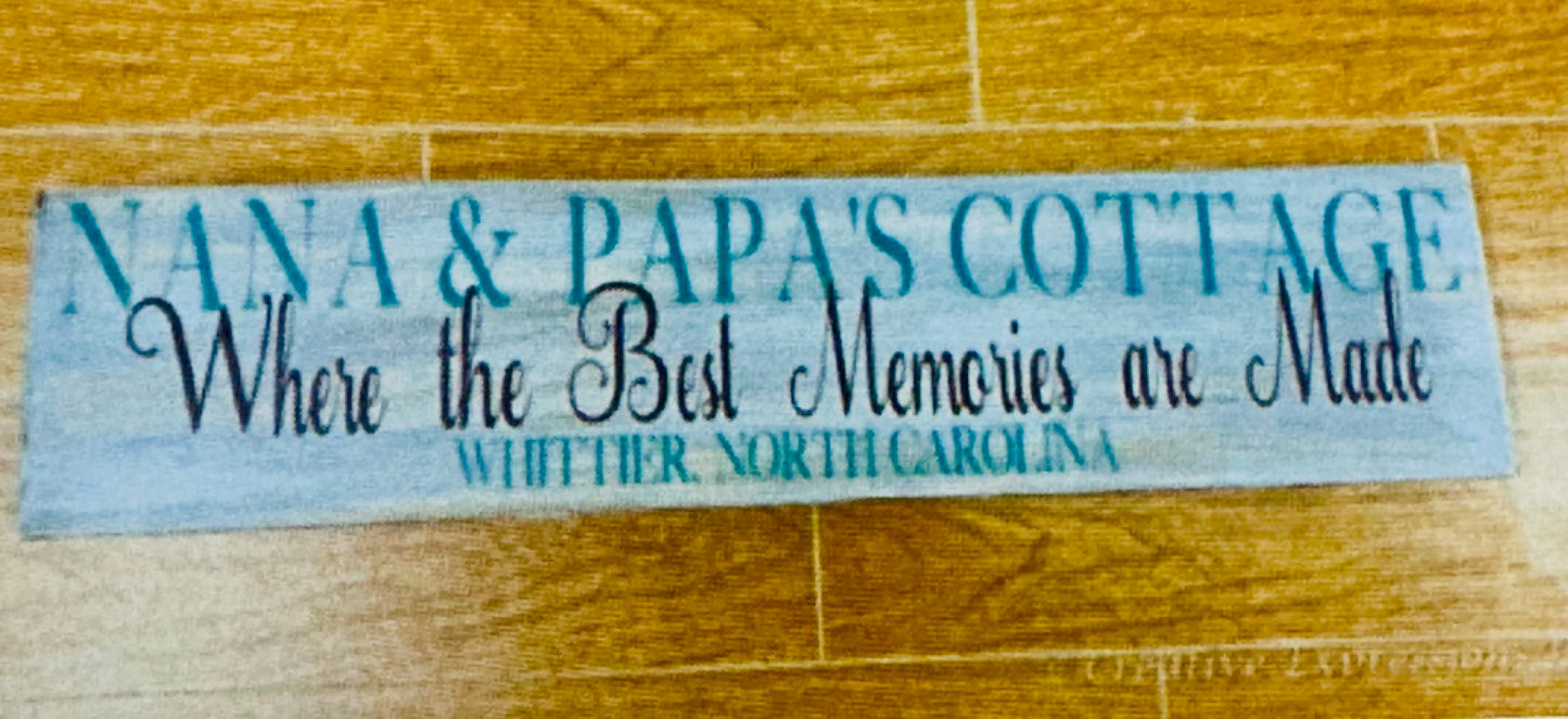 168- Where the best memories are made - Nana & Papa, Personalized