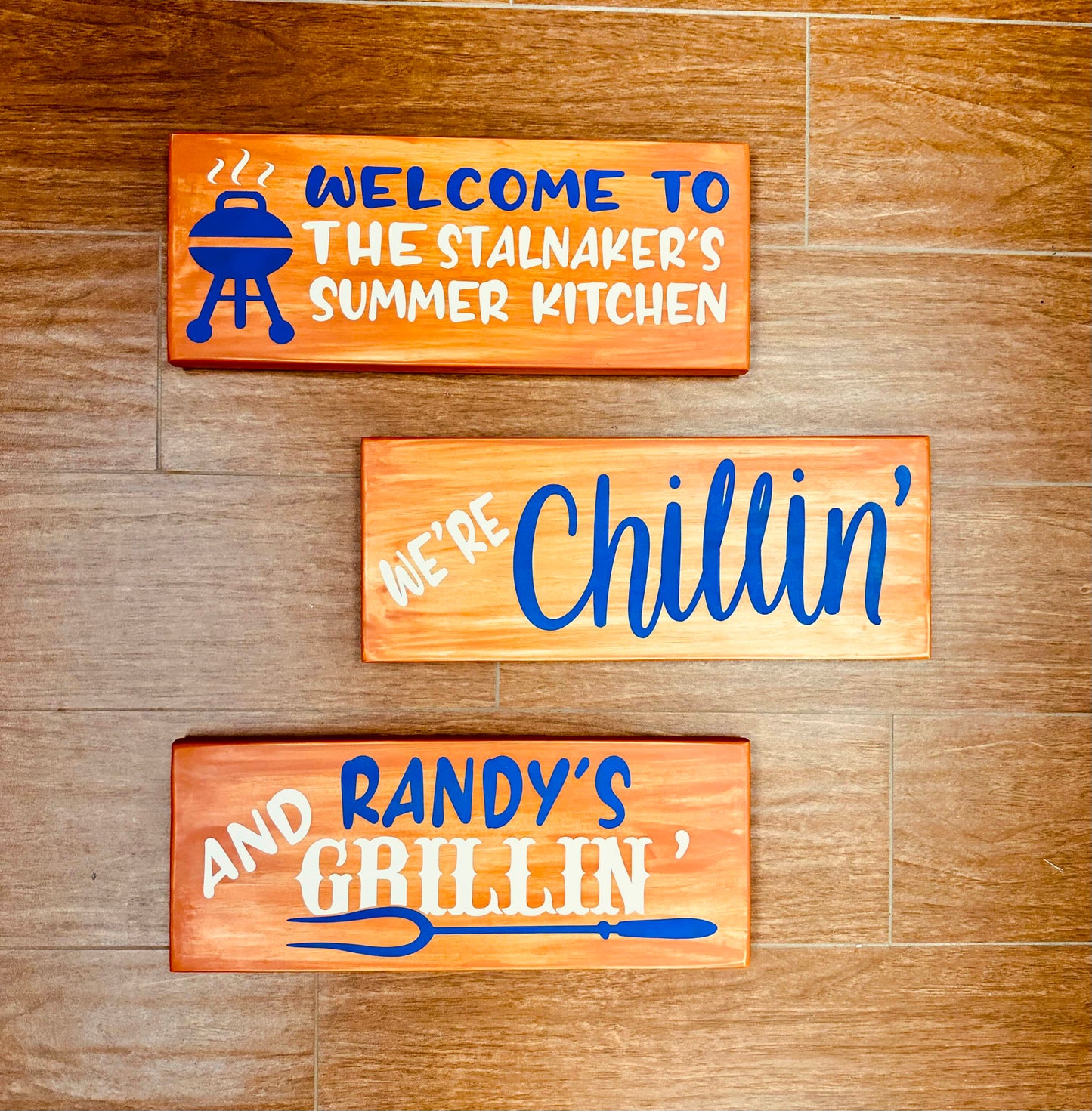 243 - Welcome to our kitchen we're chillin and grillin' - Personalized