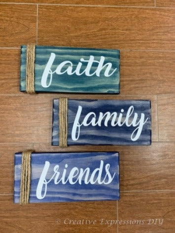 083 - Faith, Family, Friends, set of 3