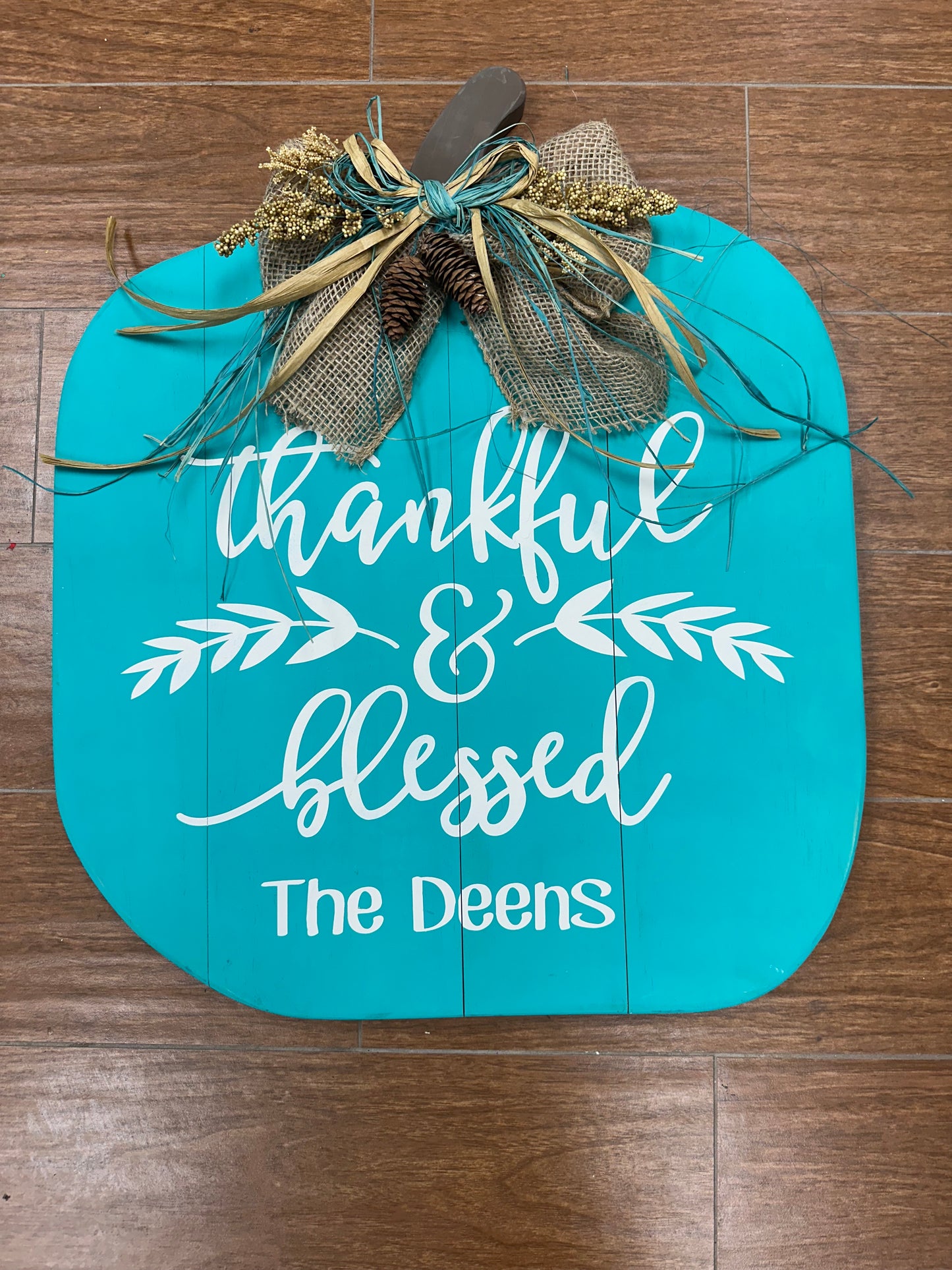 045-Thankful & Blessed Pumpkin-Personalized
