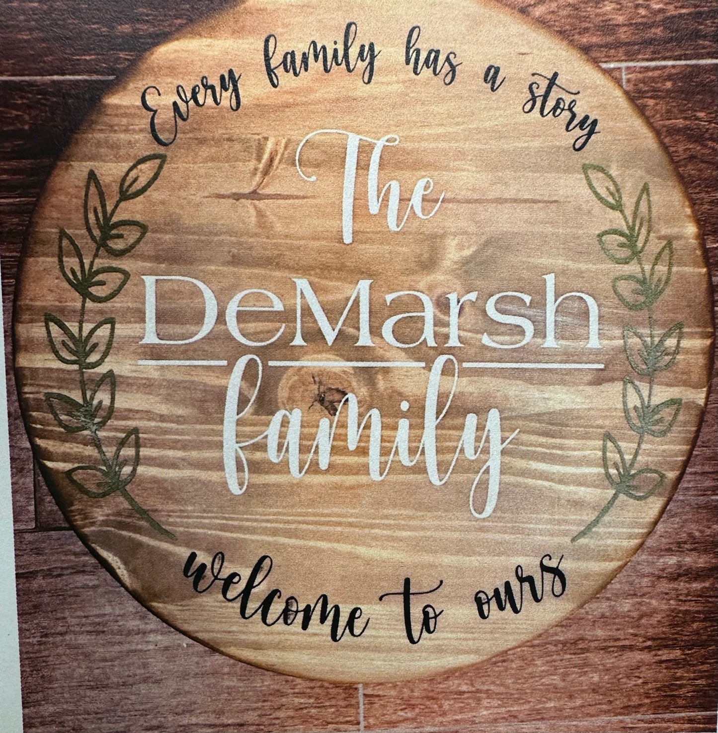 314- Every family has a story, Welcome to ours- Personalized family name