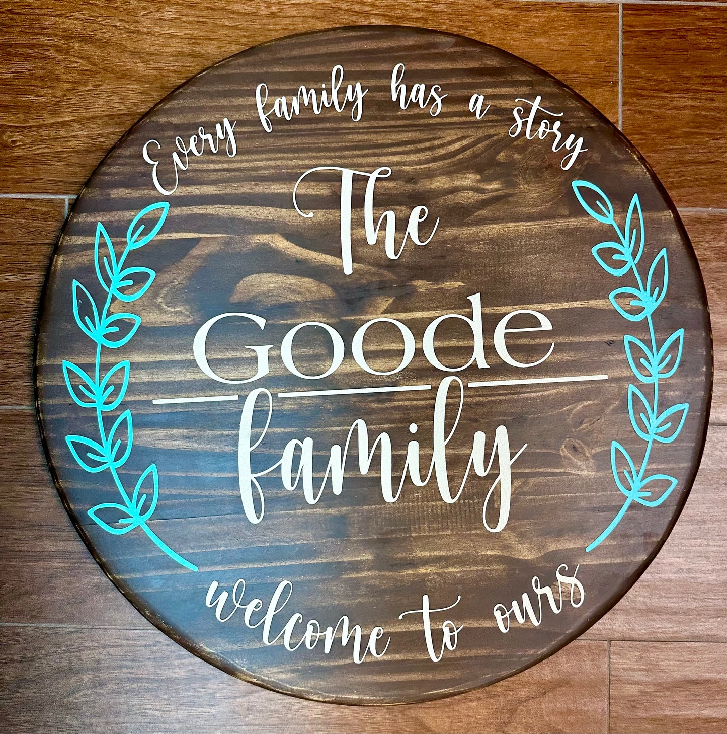314- Every family has a story, Welcome to ours- Personalized family name