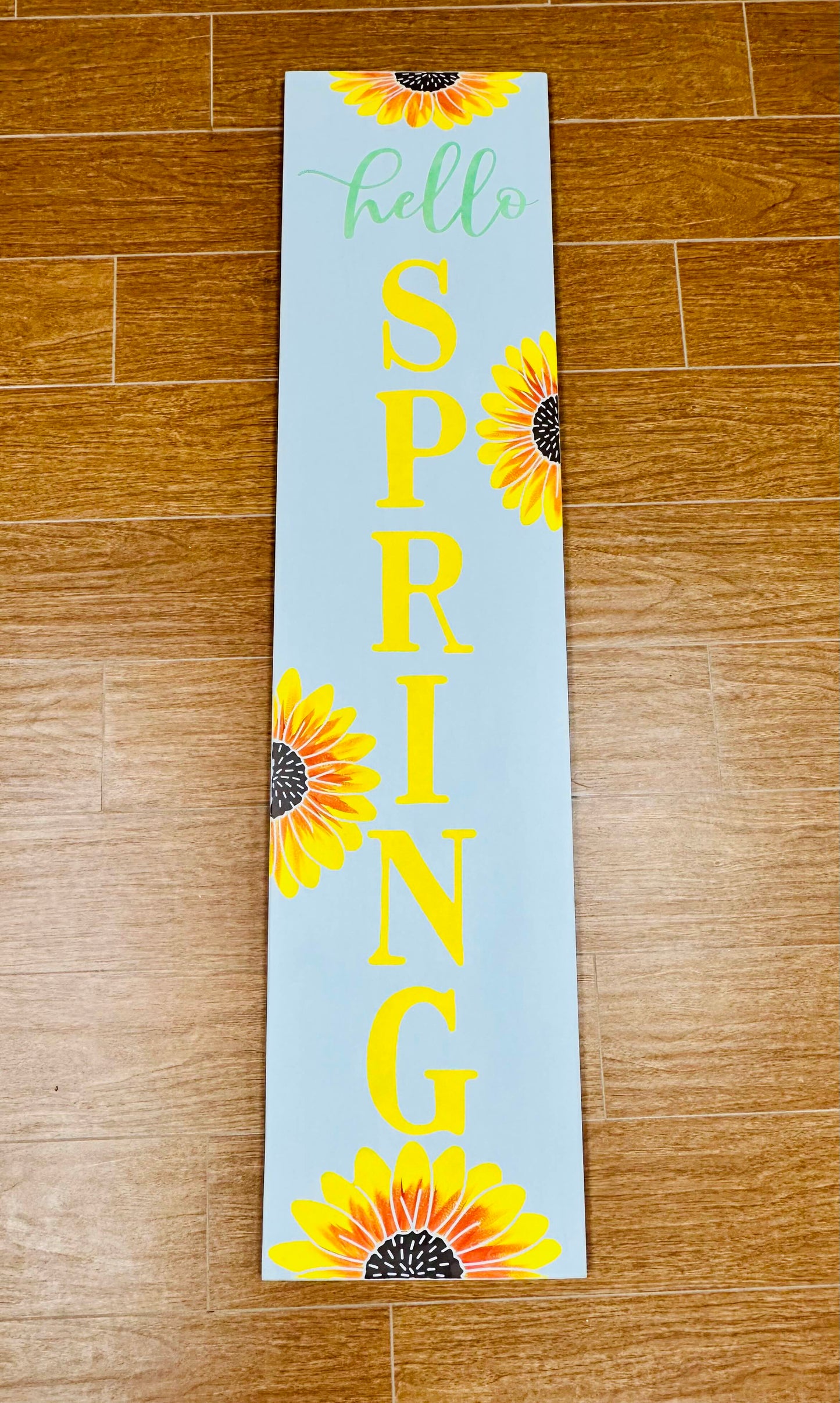 206 - Hello Spring w/ flowers plank