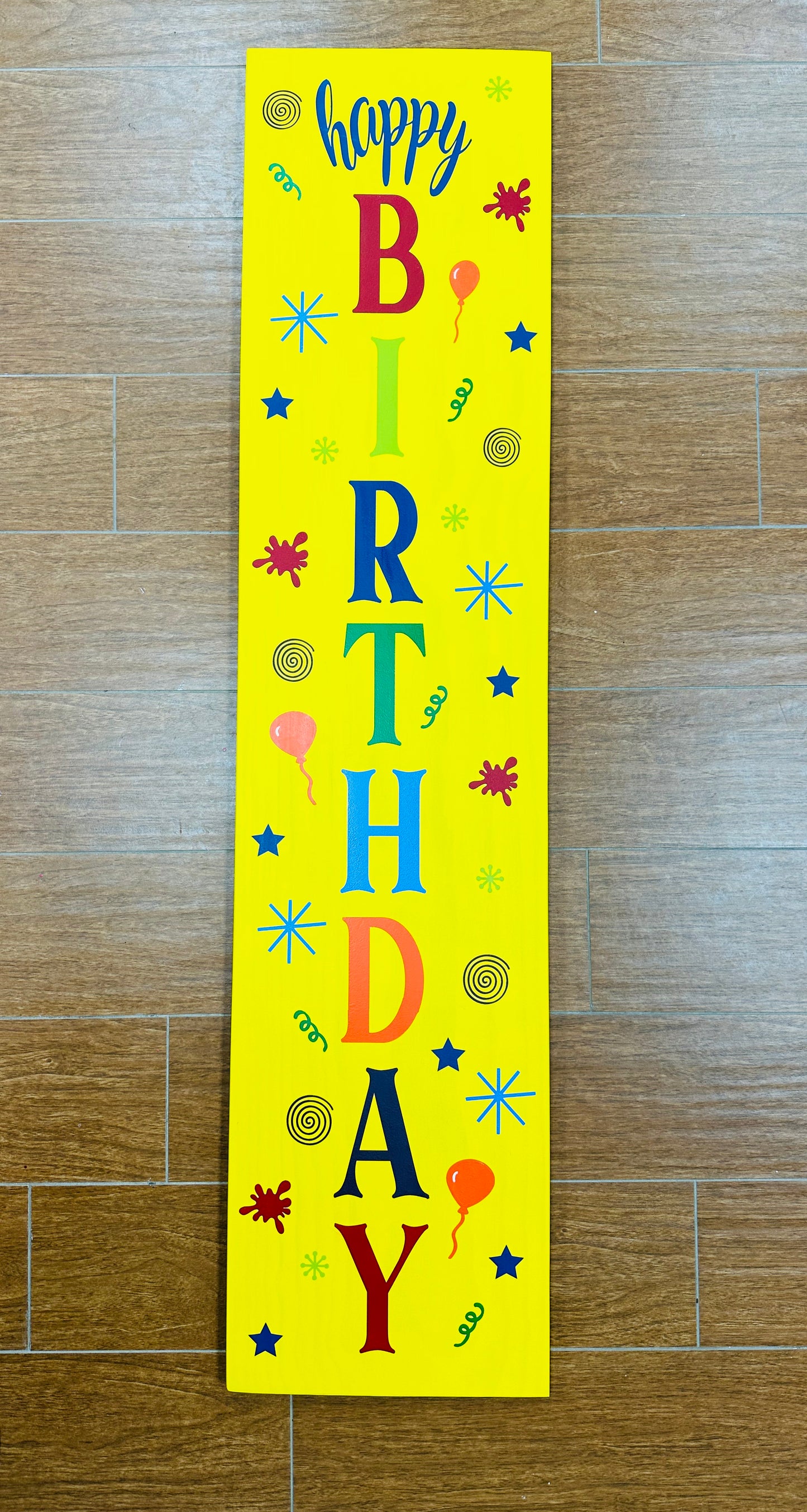 379- Happy Birthday plank