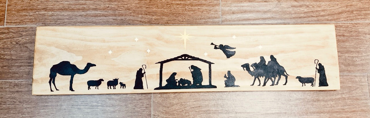 174-Nativity silhouette or painted the way you wish