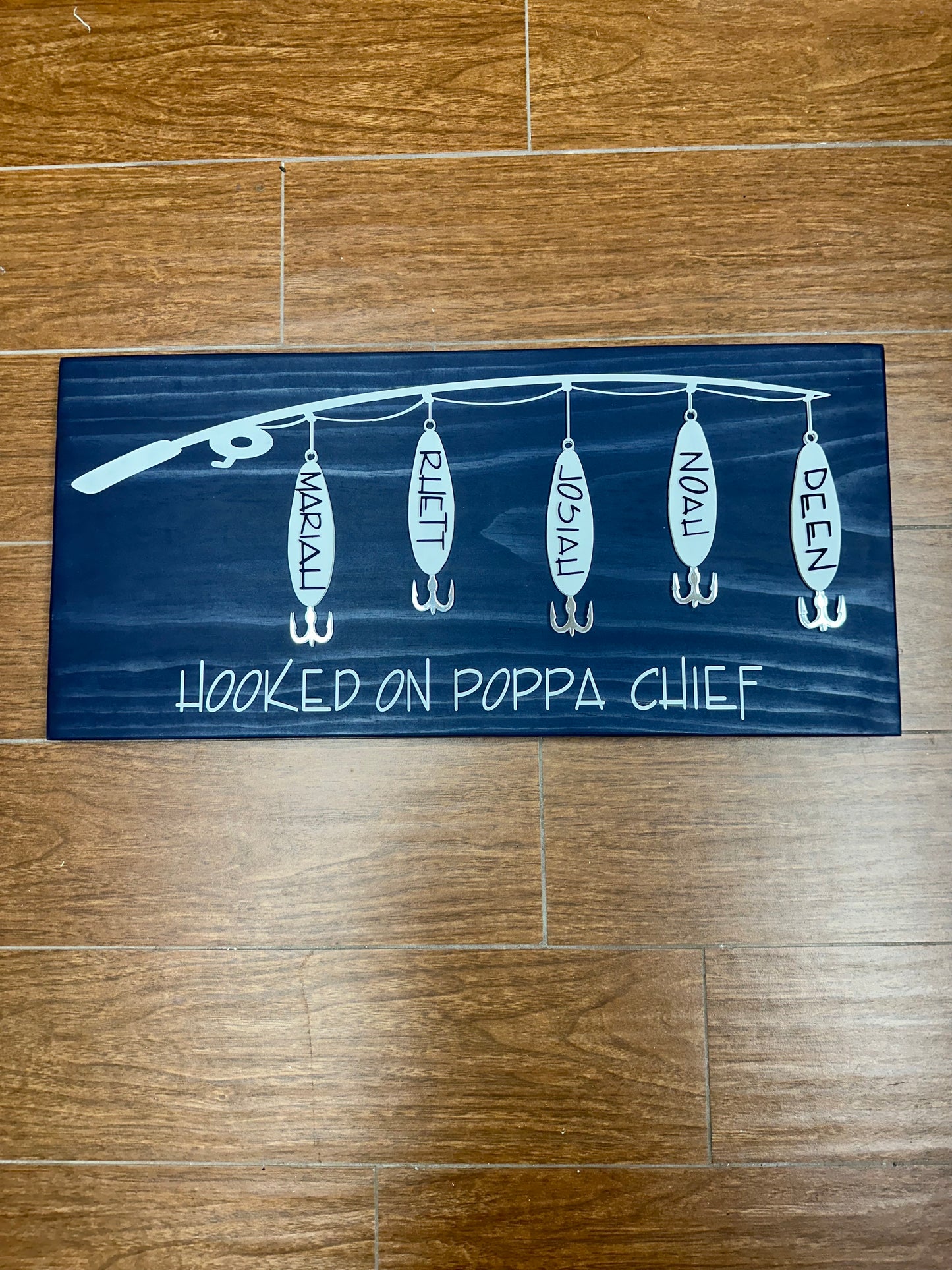 064-Hooked on Pappa (personalized with dad or grandfather name)