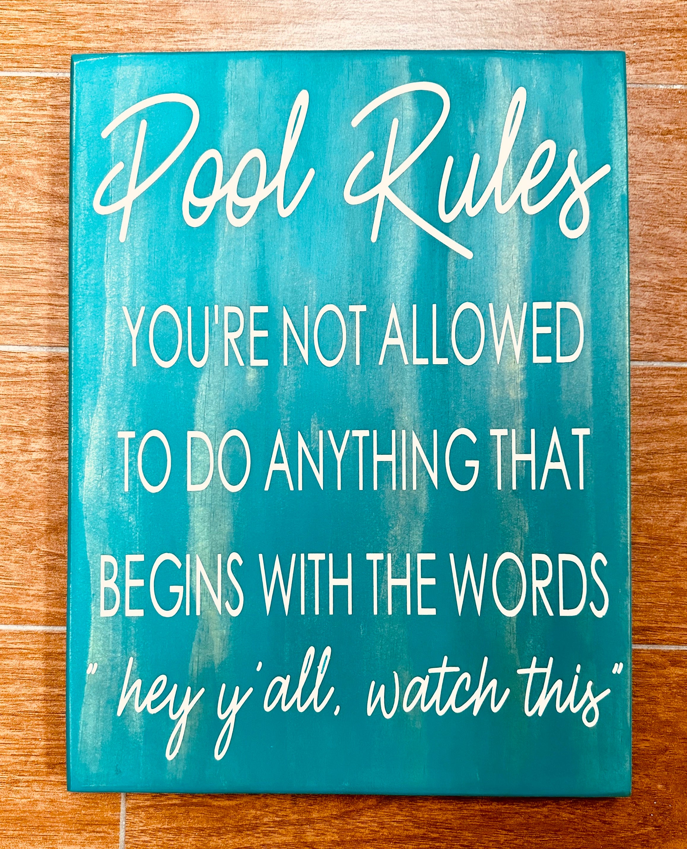 070 - Pool Rules – Creative Expressions DIY