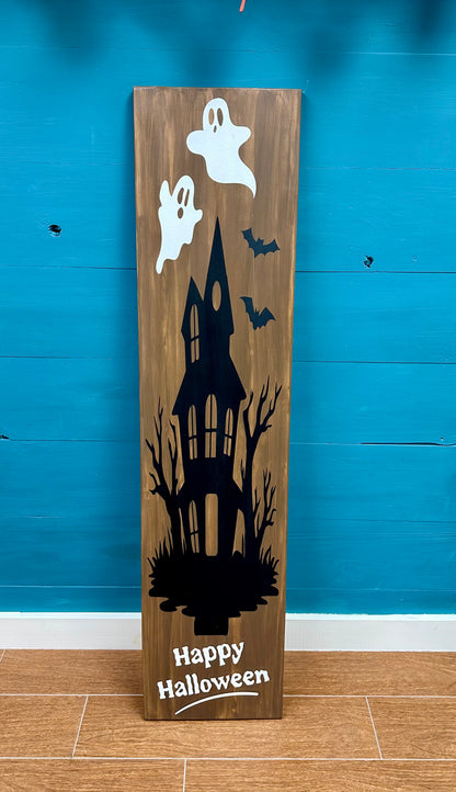 004- Happy Halloween-Haunted House plank