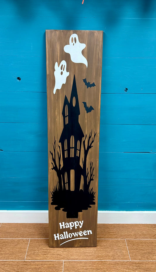 004- Happy Halloween-Haunted House plank
