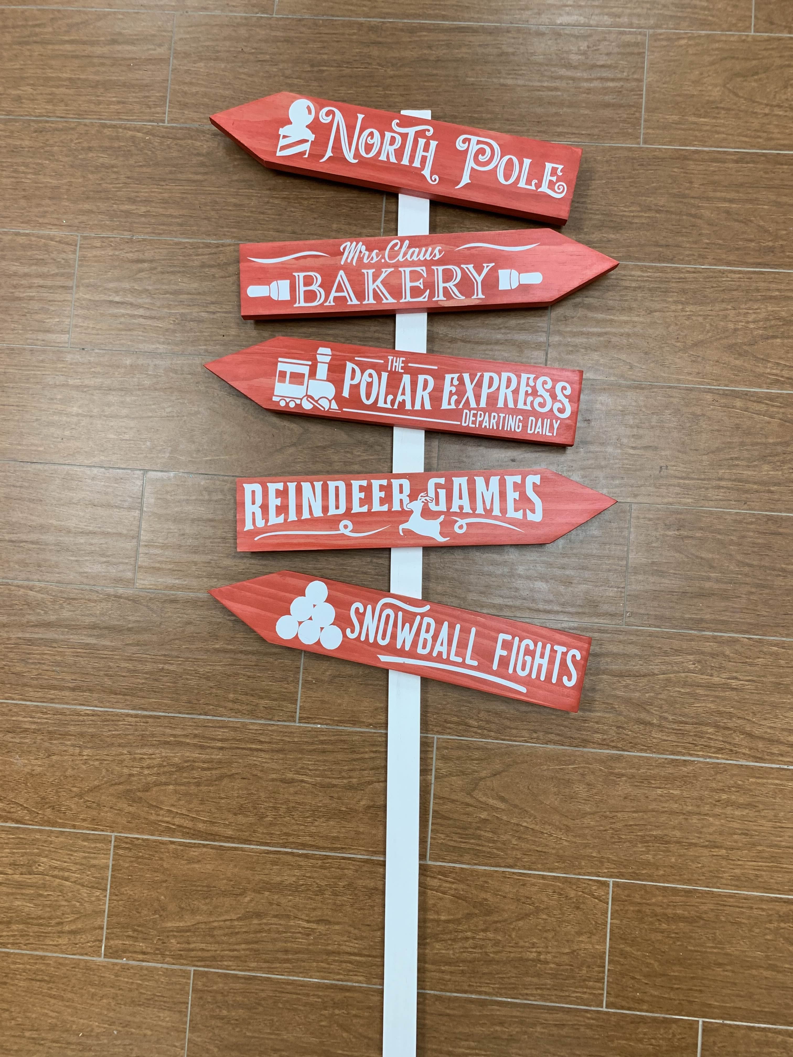 253 - North Pole directional sign – Creative Expressions DIY