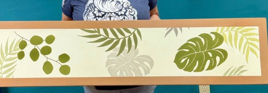 48- Palm leaves on Lg Plank