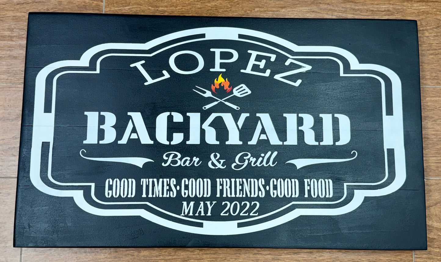 059 - Backyard Bar and Grill - Personalized