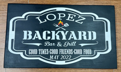 059 - Backyard Bar and Grill - Personalized