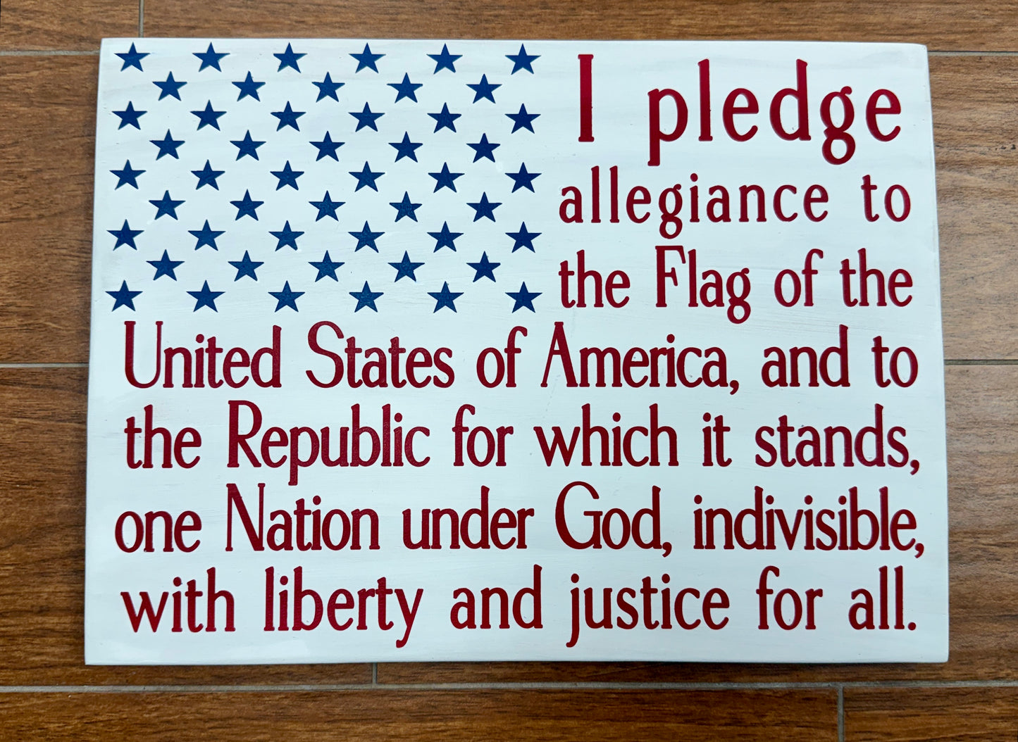 124- I pledge of allegiance flag