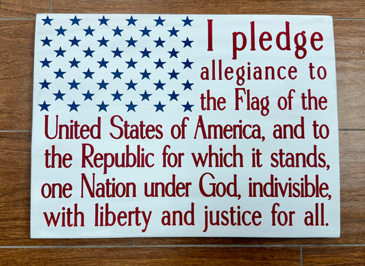 124- I pledge of allegiance flag