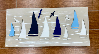 018- Sail boats on water 3D