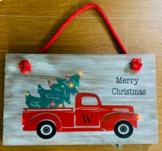 103 -Old Fashioned Truck -Merry Christmas with lights