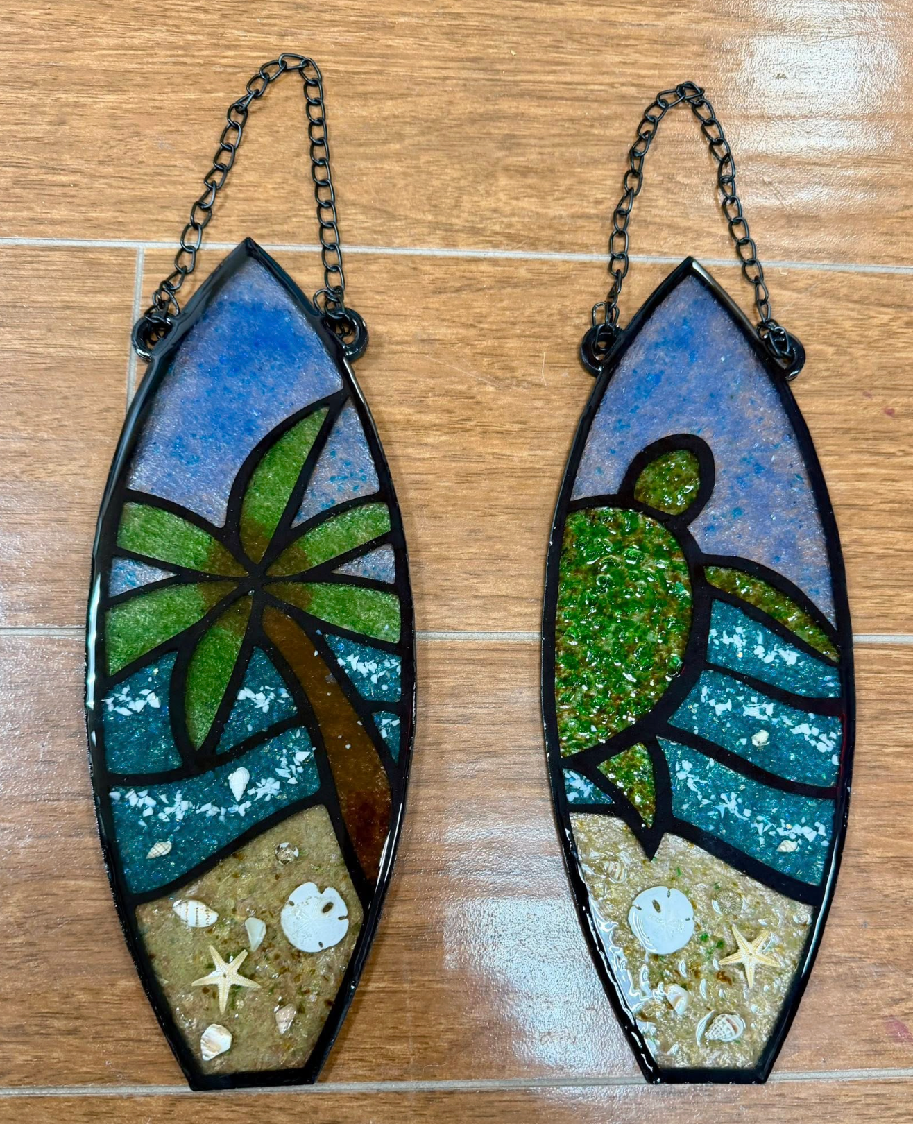 A25 - Turtle and Palm Tree Surfboards