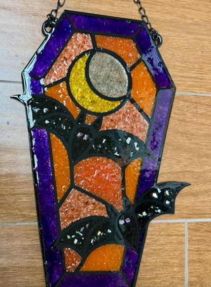 A32 - Halloween tombstone with bats